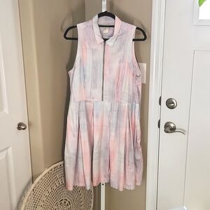 LEVIS Pleated Shirt Dress, XL, pastels EUC